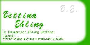 bettina ehling business card